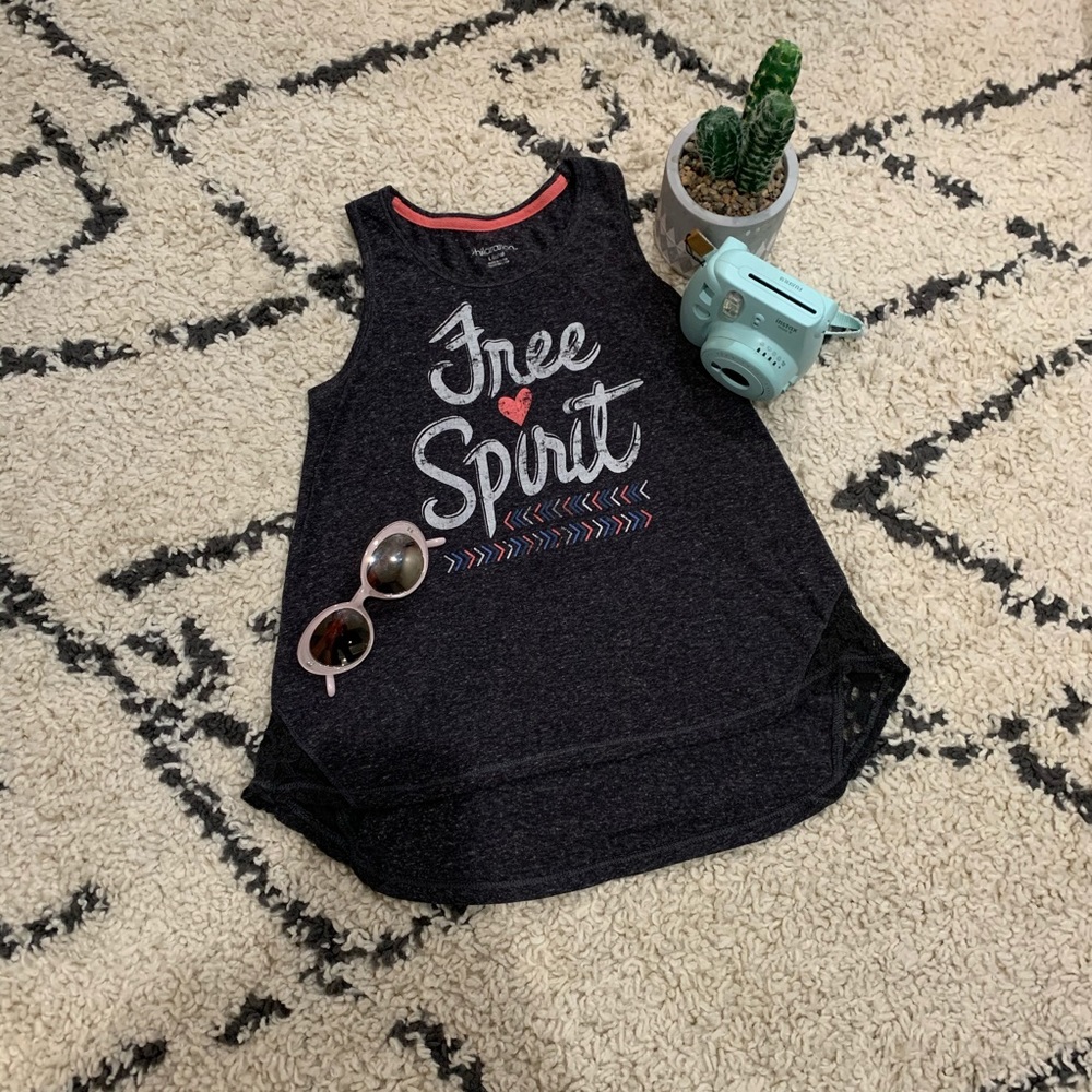 basic black tank top with a cute print